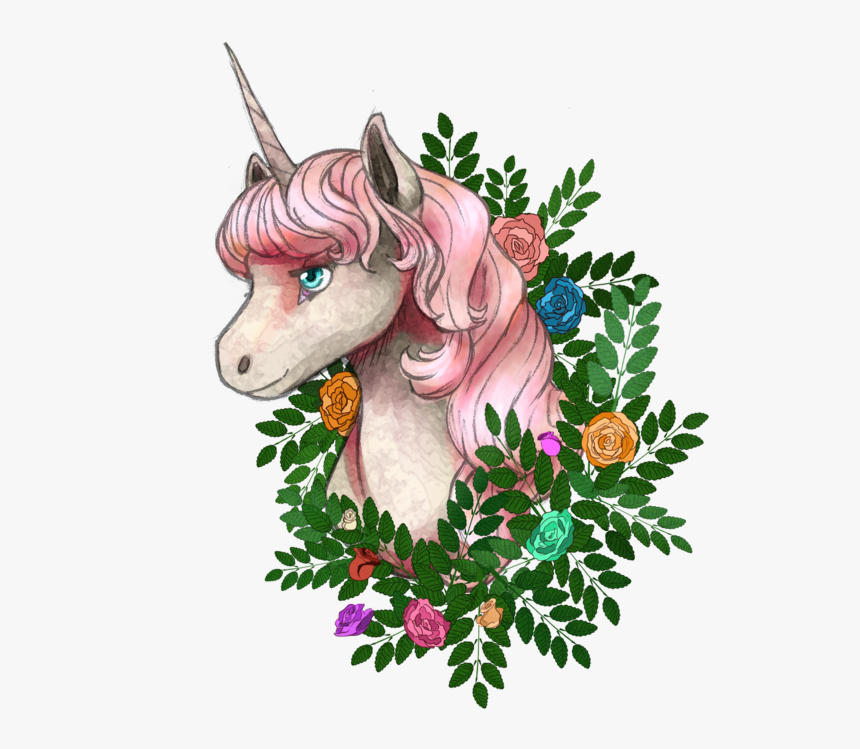 Unicorns Transparent Floral - Illustration, HD Png Download