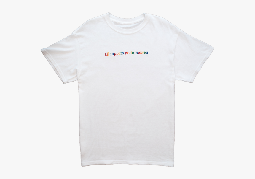 All Rappers Go To Heaven - 흰색 반팔 티 뒷면, HD Png Download