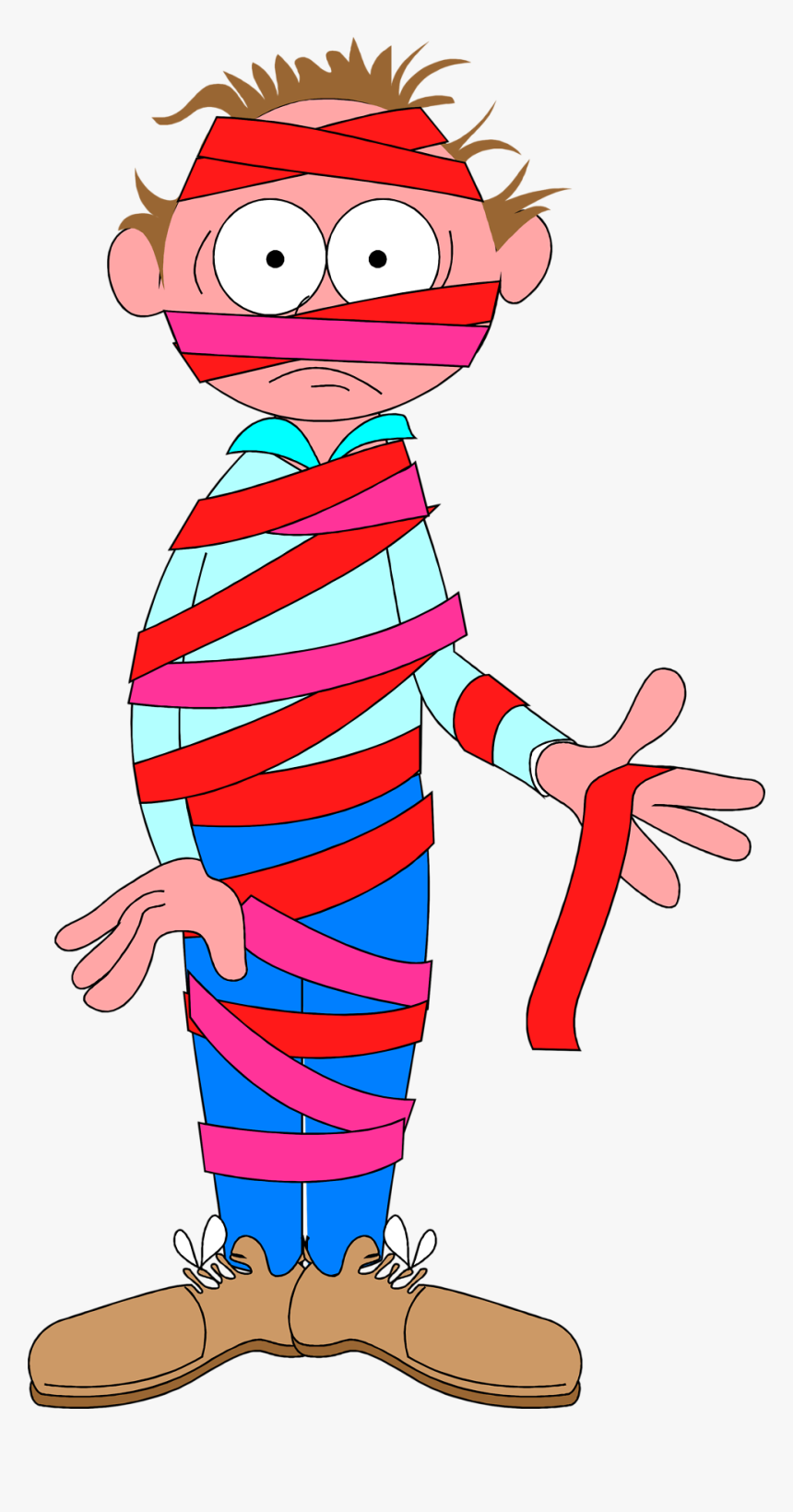 Man Clipart Red - Wrapped In Red Tape, HD Png Download