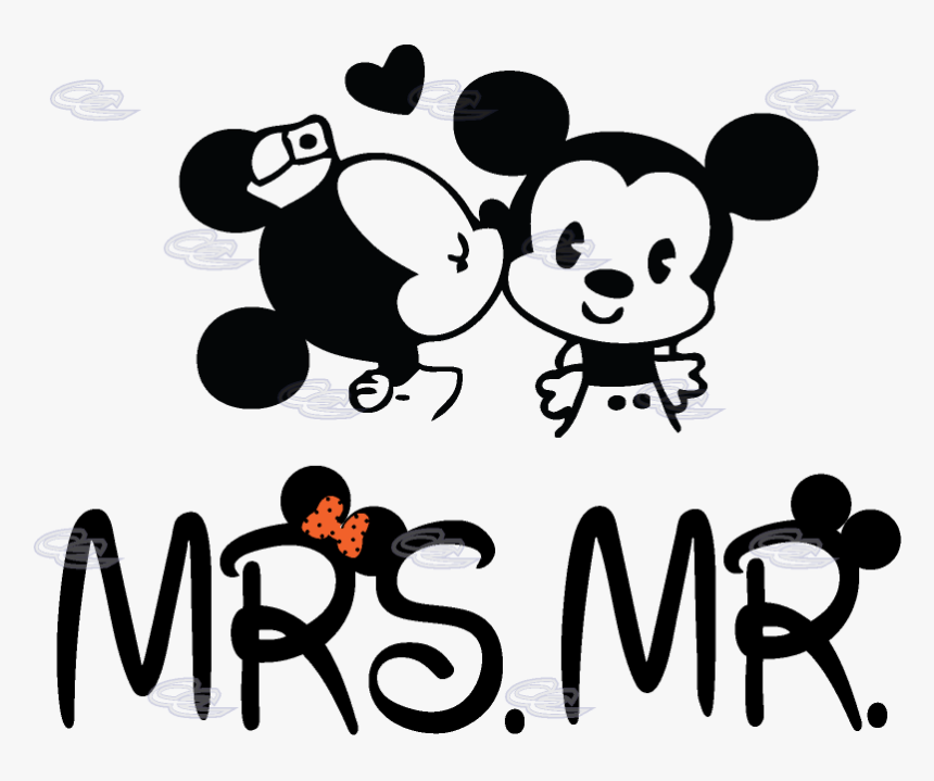 Funny Couples Tee Shirts Picture On Mr Mrs - Mickey Y Minnie Tsum Tsum, HD Png Download