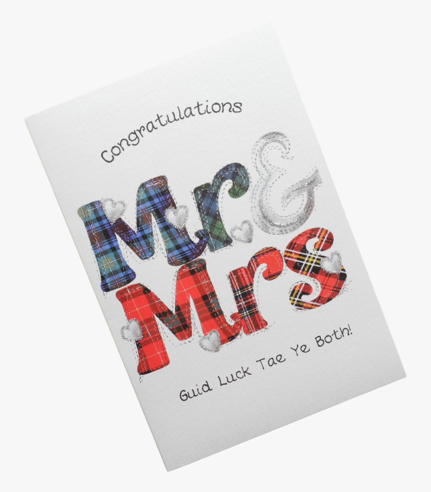 Scottish Same Sex Wedding Card Tartan Scots Language - Paper, HD Png Download