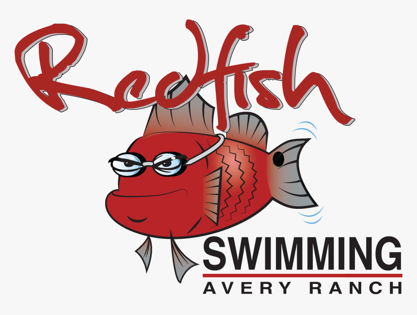 Redfish Swimming Logo - Cartoon, HD Png Download