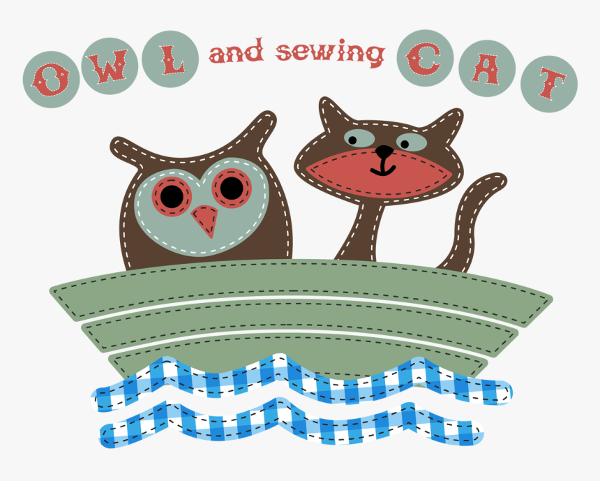 Owl And Sewing Cat, HD Png Download