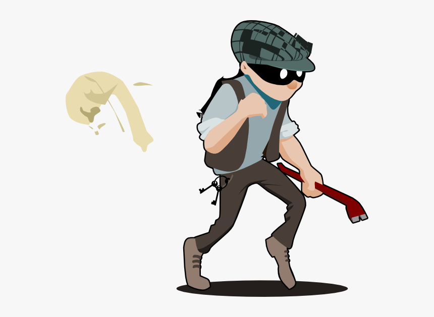 With No Sack Clip - Thief Clip Art Png, Transparent Png