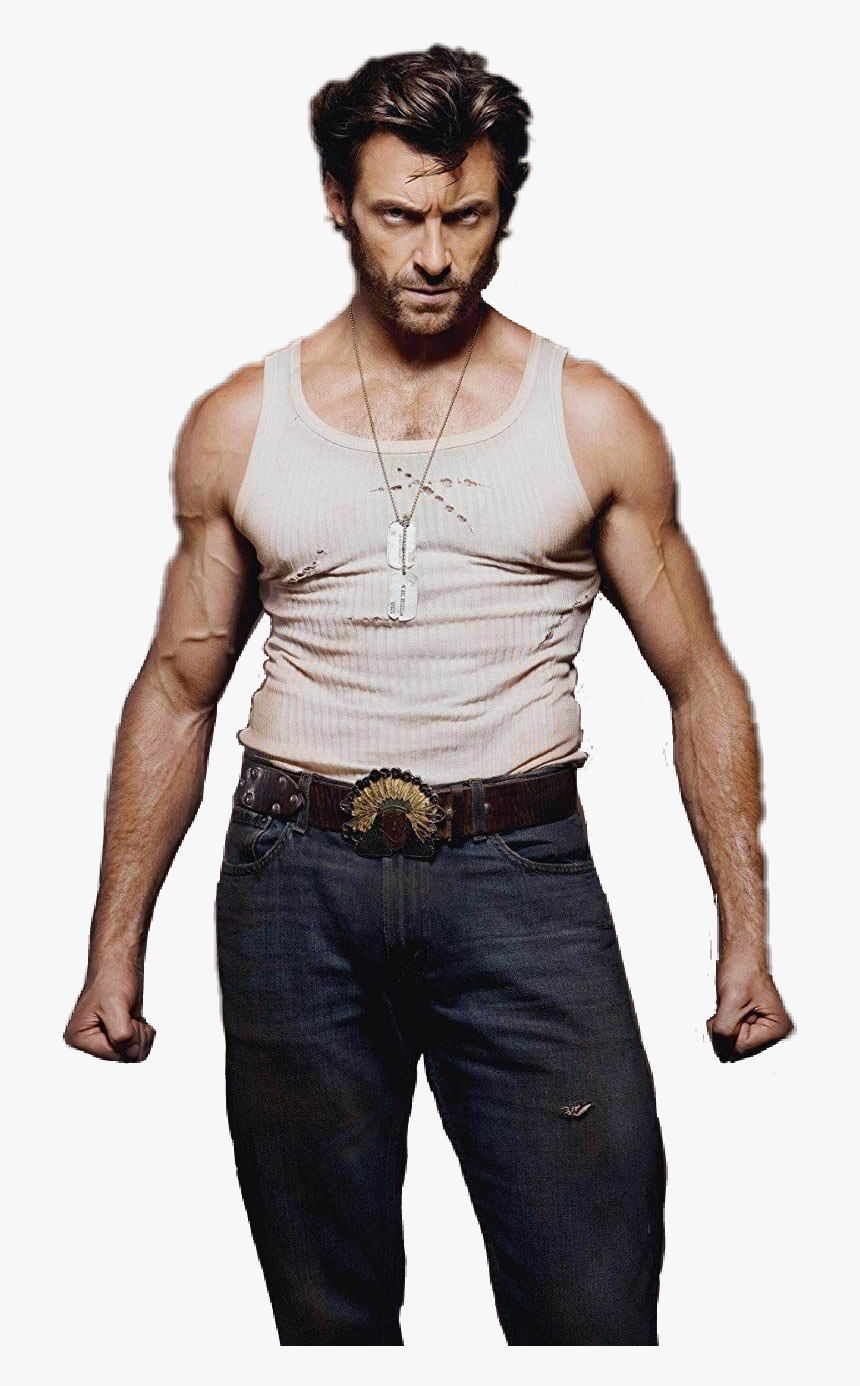 #hughjackman #wolverine #actor #maleactor #abs #model - Shirtless Men Wearing Dog Tags, HD Png Download