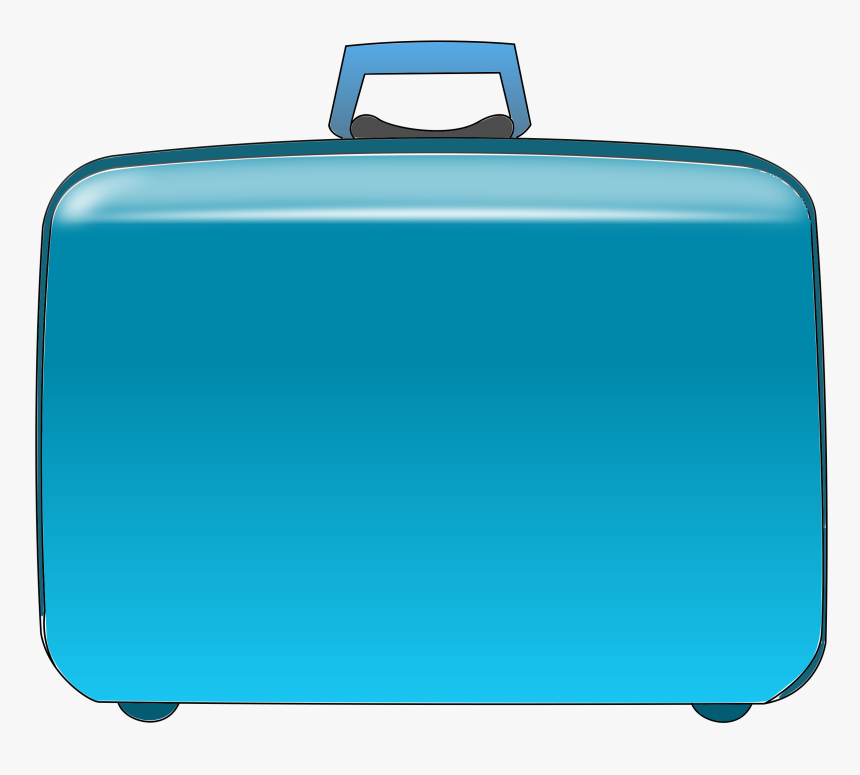 Free Clip Art Bay - Blue Suitcase Clipart, HD Png Download