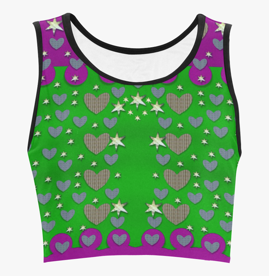 The Brightest Sparkling Stars Is Love Women S Crop - Active Tank, HD Png Download