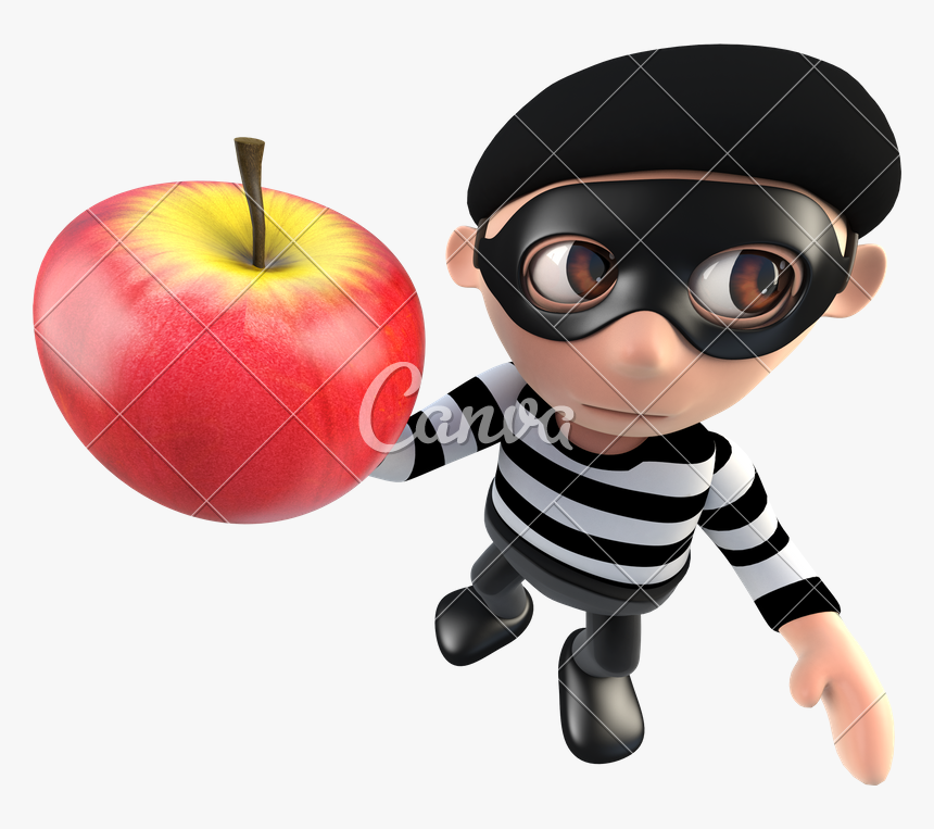 Clip Art D Cartoon Burglar - Funny Shopping Basket, HD Png Download