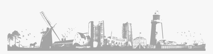 Visit Snape Footer - English Countryside Silhouette, HD Png Download