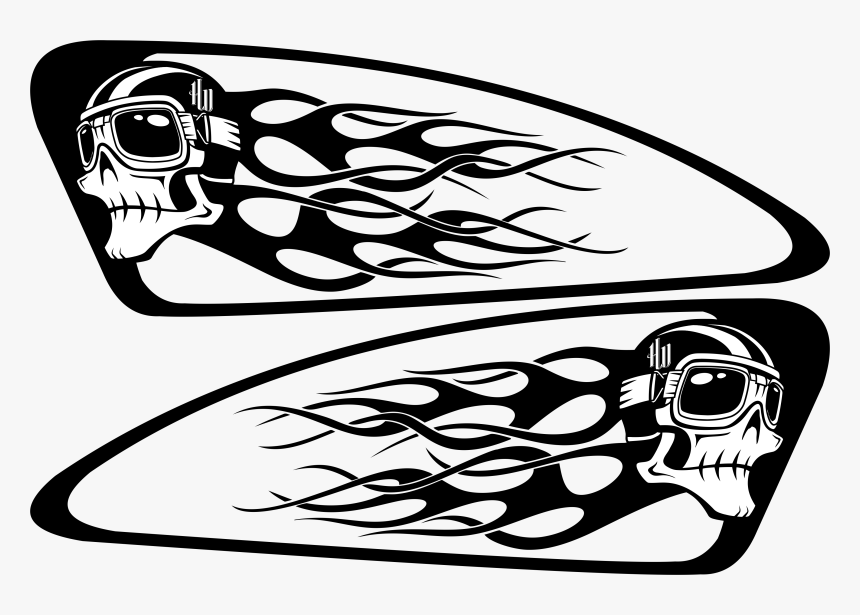Transparent Gas Clipart - Gas Tank Sportster Fire Sticker, HD Png Download