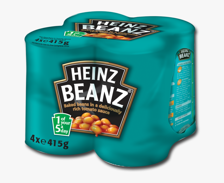 Heinz Beanz Baked Beans 4x415g - Heinz Beans Fridge Pack, HD Png Download