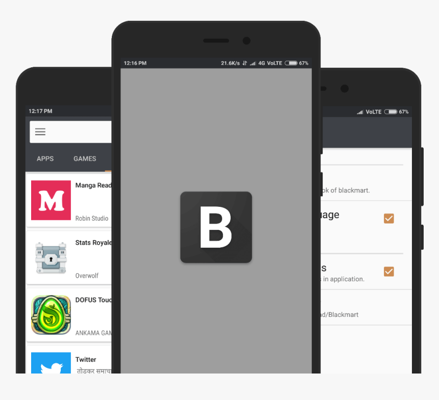 Blackmart Apk For Android - Iphone, HD Png Download