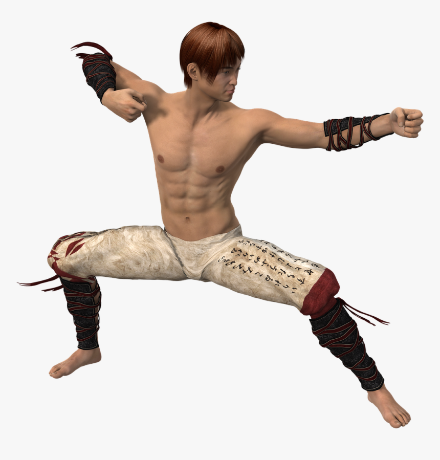 Man Pose Figure Fantasy Hair Png Image - Male Martial Arts Poses, Transparent Png