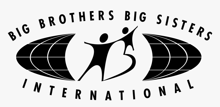 Big Sister Png Black And White - Big Brothers Big Sisters International, Transparent Png