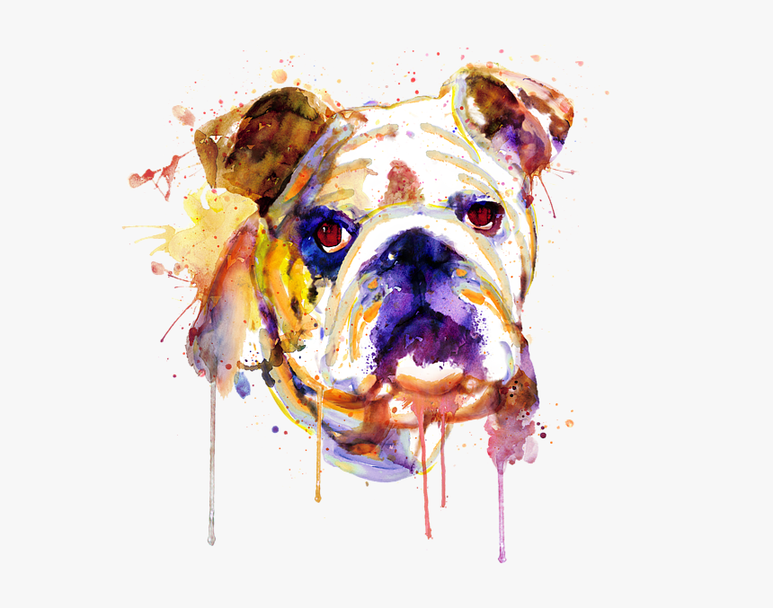 English Bulldog Art, HD Png Download