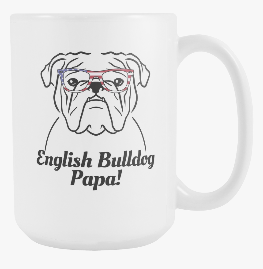 English Bulldog Papa Coffee Mug - Mug, HD Png Download