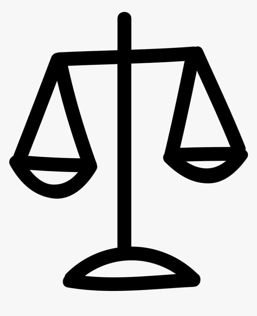 Balance Scale Hand Drawn Symbol, HD Png Download