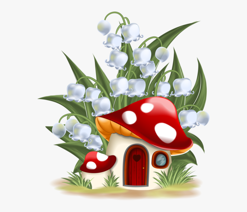 Lily Of The Valley Clipart Forget Me Not - Mushroom House Vector Png, Transparent Png