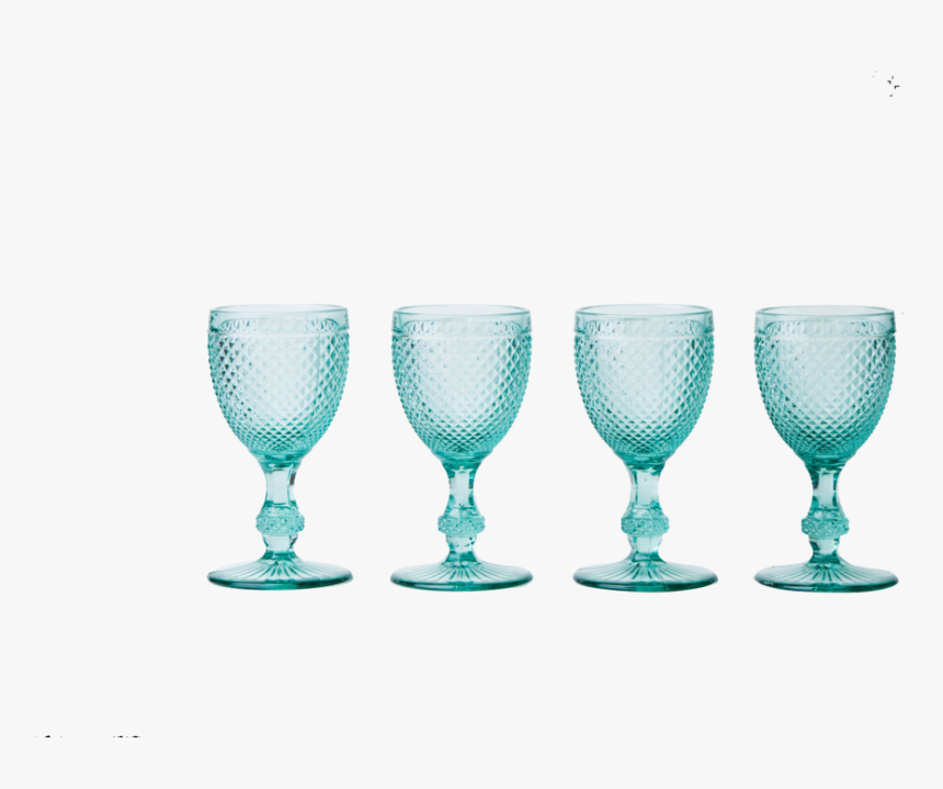 White Wine Glass Set - Turquoise Wine Glass, HD Png Download