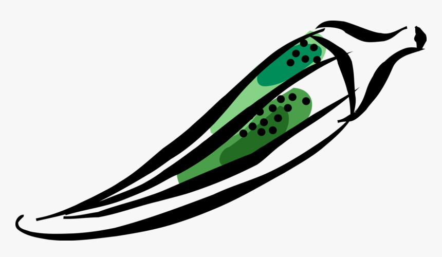 Green Clipart Okra - Okra Vector, HD Png Download