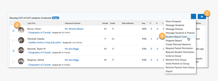 Drop In Student Report Card, HD Png Download