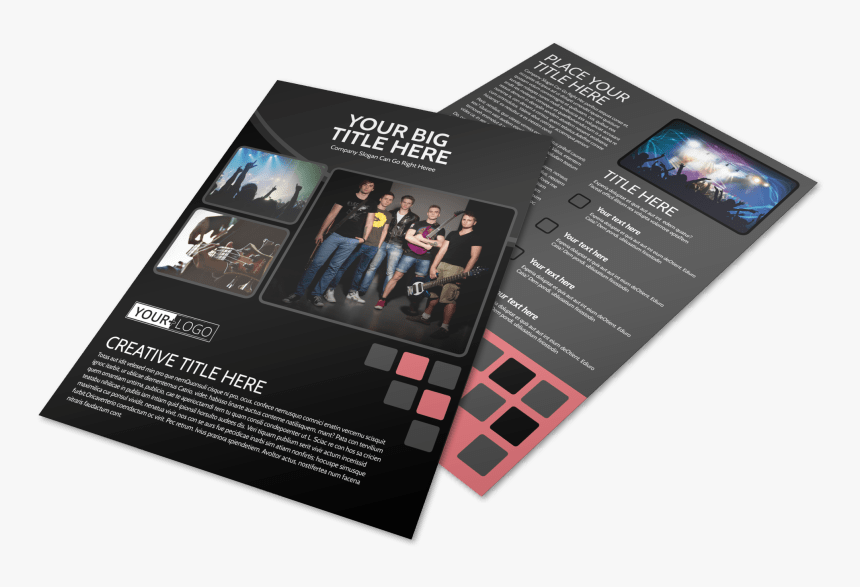 Music Band Flyer Template Preview - Flyer, HD Png Download