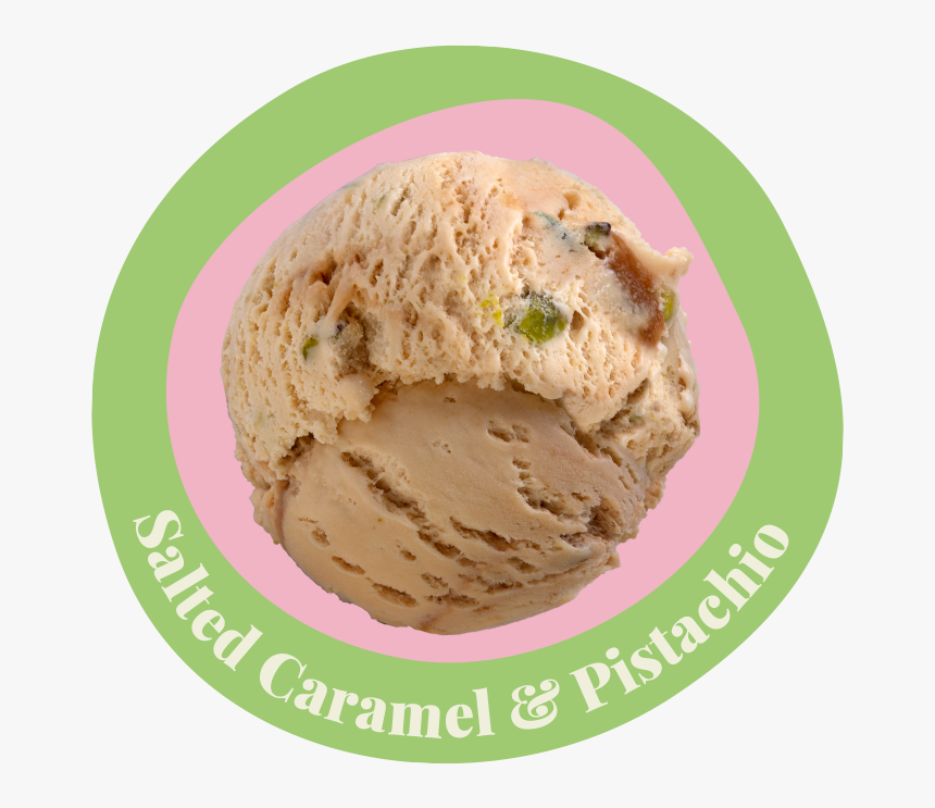 Salted Caramel Pistachio - Soy Ice Cream, HD Png Download