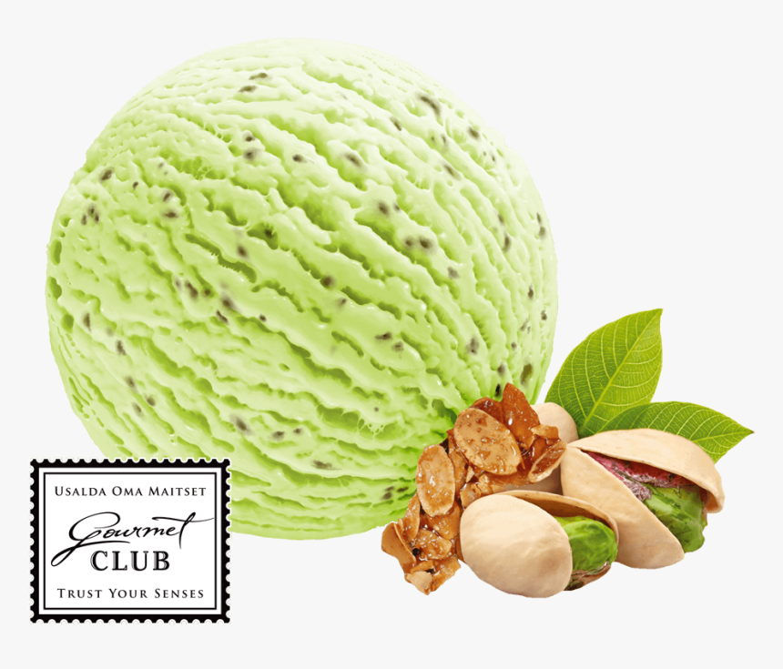 Pistachio Ice Cream With Pistachio Brittle - Pistachio, HD Png Download