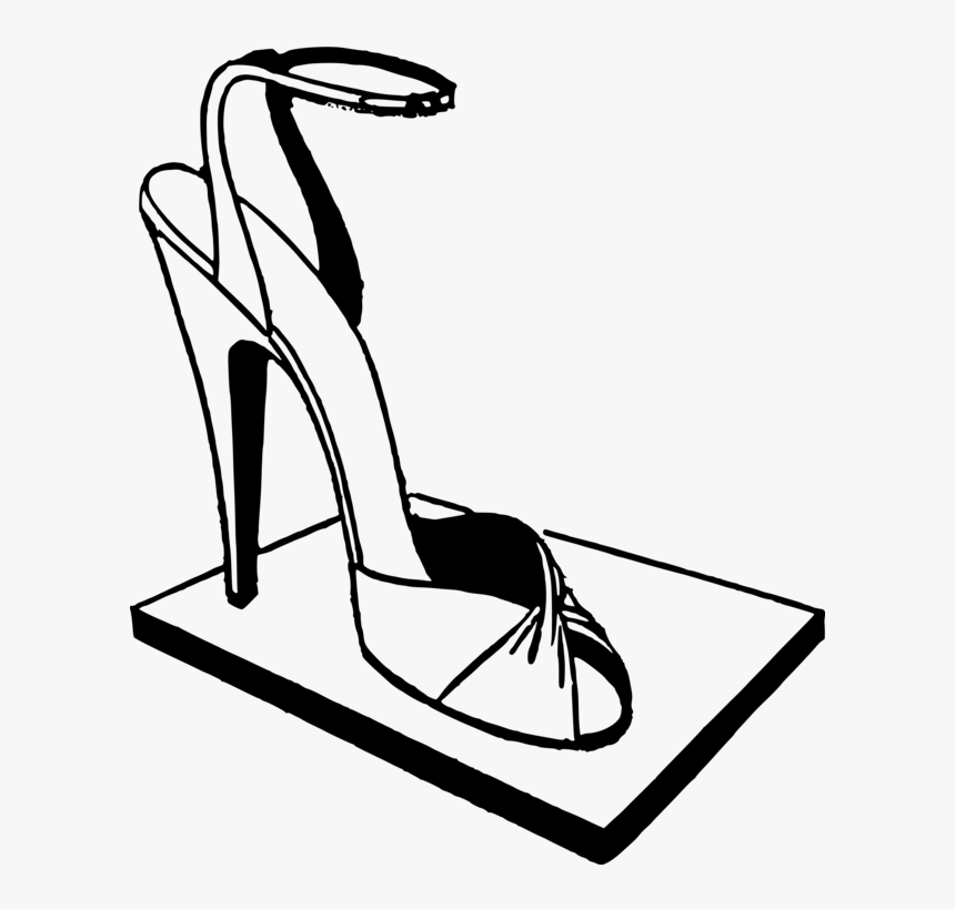Line Art,leg,blackandwhite - Basic Pump, HD Png Download