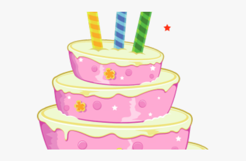 Birthday Cake Clipart Easter - Transparent Birthday 3 Cake, HD Png Download