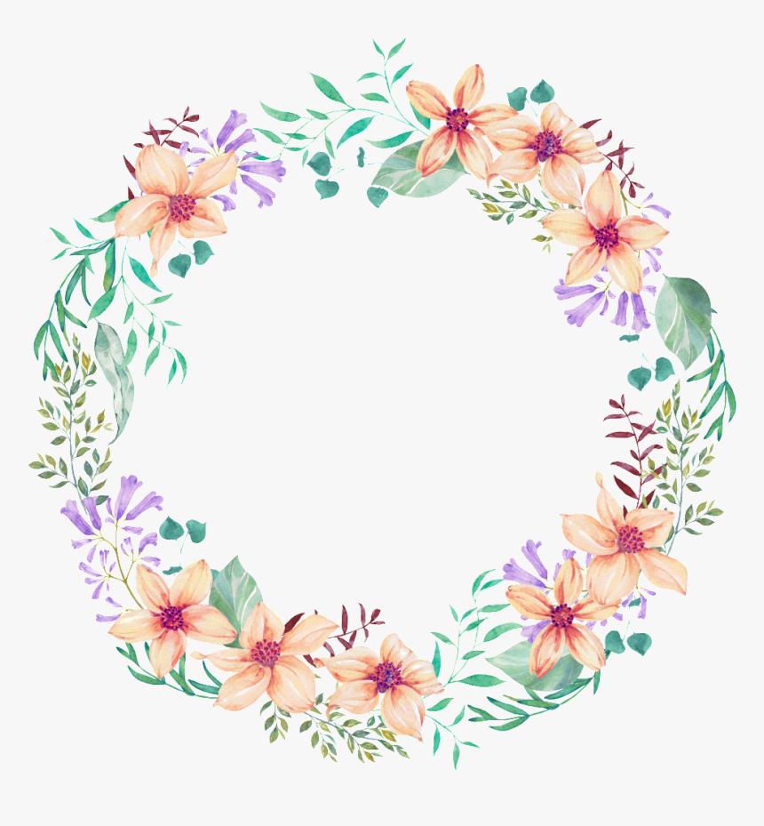 This Backgrounds Is Rich Flower Garland Cartoon Transparent - Cartoon Transparent Background Flowers, HD Png Download