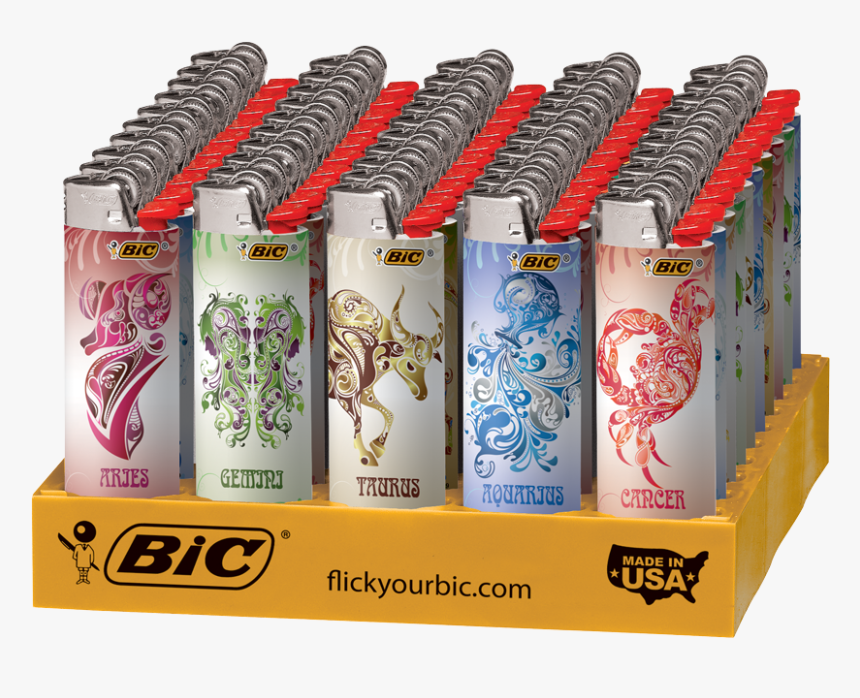 Bic Lighters Astrology - Bic Zodiac Lighters, HD Png Download