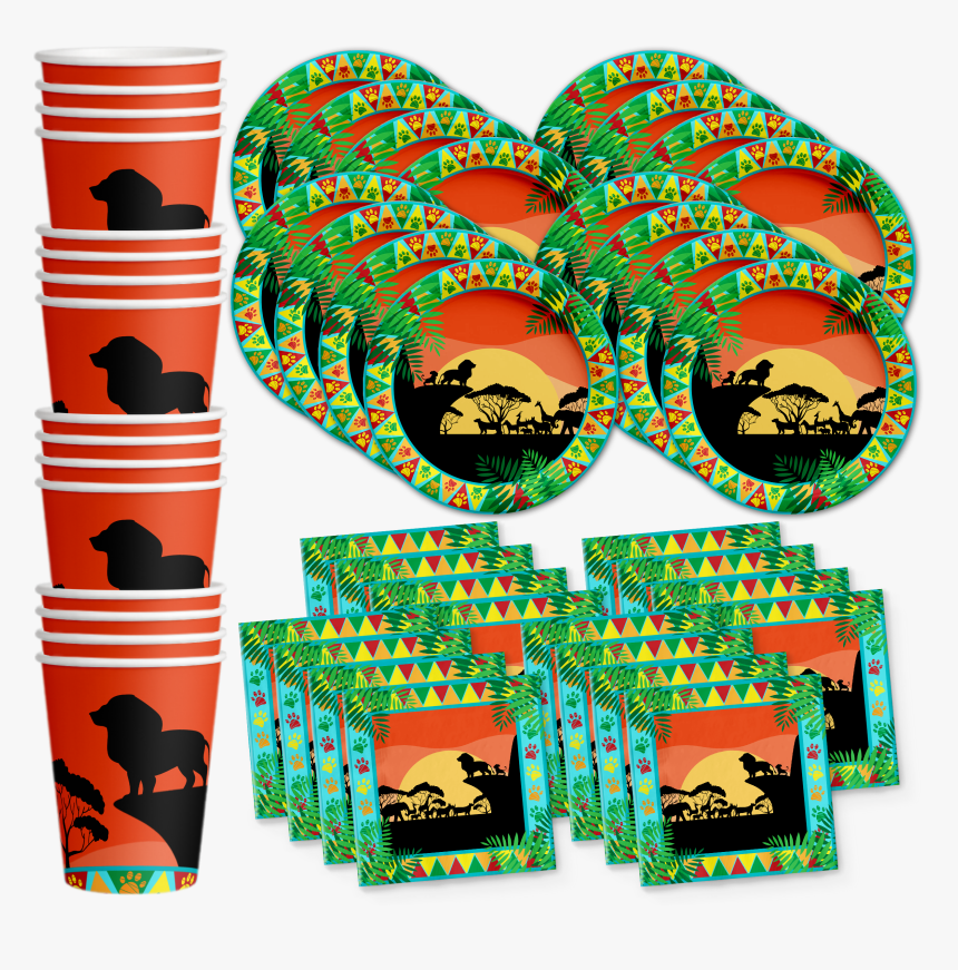 Sunset Safari Animals Birthday Party Tableware Kit, HD Png Download