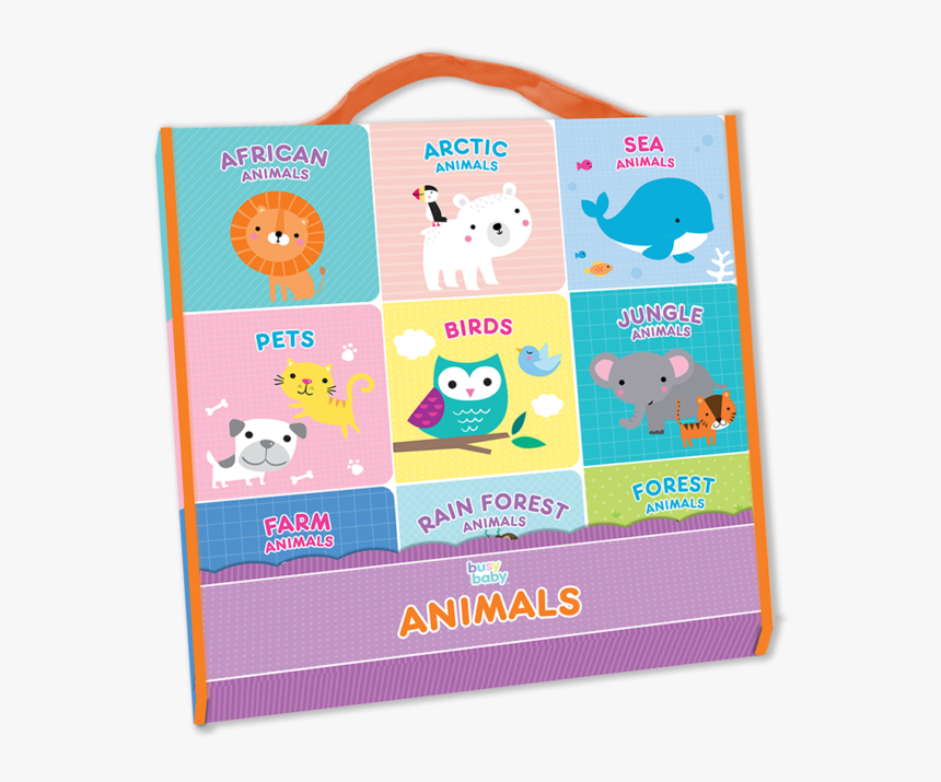 Kidsbooks Busy Baby Animals 9 Board Books In Case Infant - Cartoon, HD Png Download