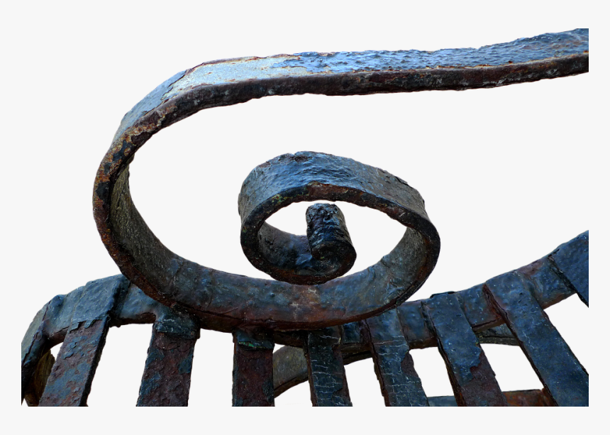 Bank, Old, Bench, Old Bench, Weathered, Metal, Rusted - Bank, HD Png Download