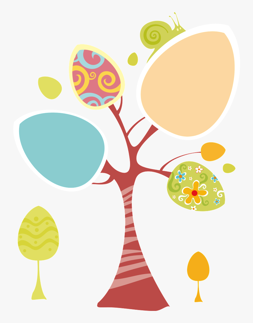 Cartoon Creative Árboles - Easter, HD Png Download