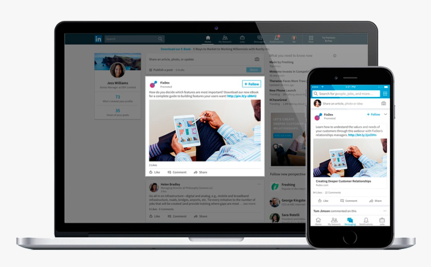 Linkedin Lead Gen Ad Desktop, HD Png Download