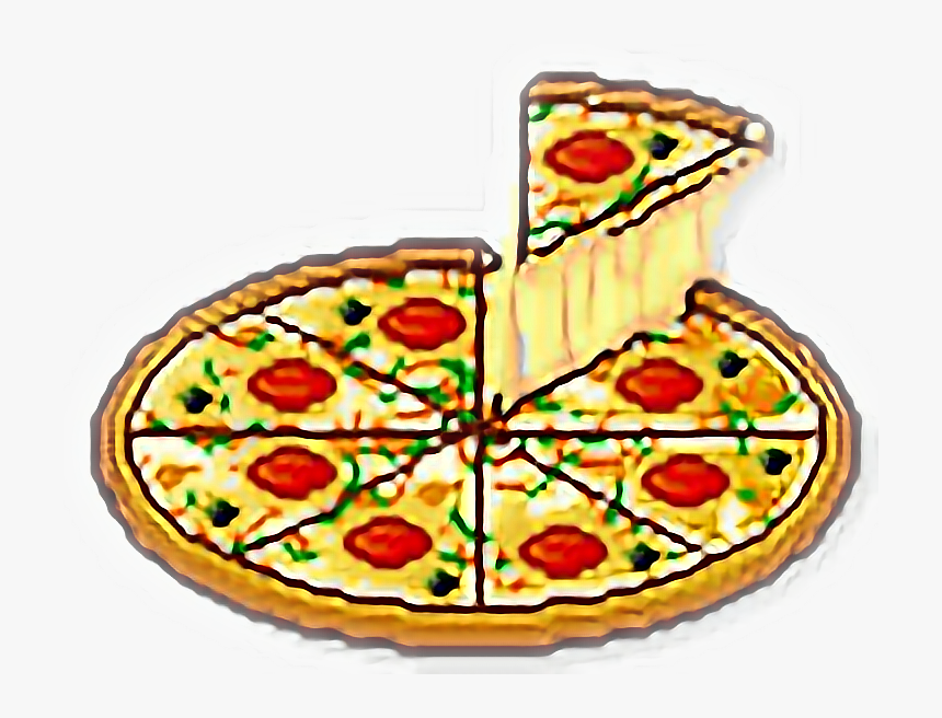 #pizza #tumblr #cute #adorable - Pizza Pixel Png, Transparent Png