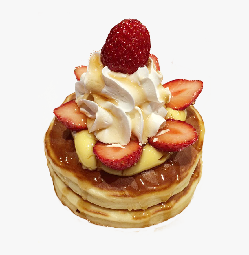Pancakes, Food, And Strawberry Image - Strawberry Pancakes Transparent, HD Png Download