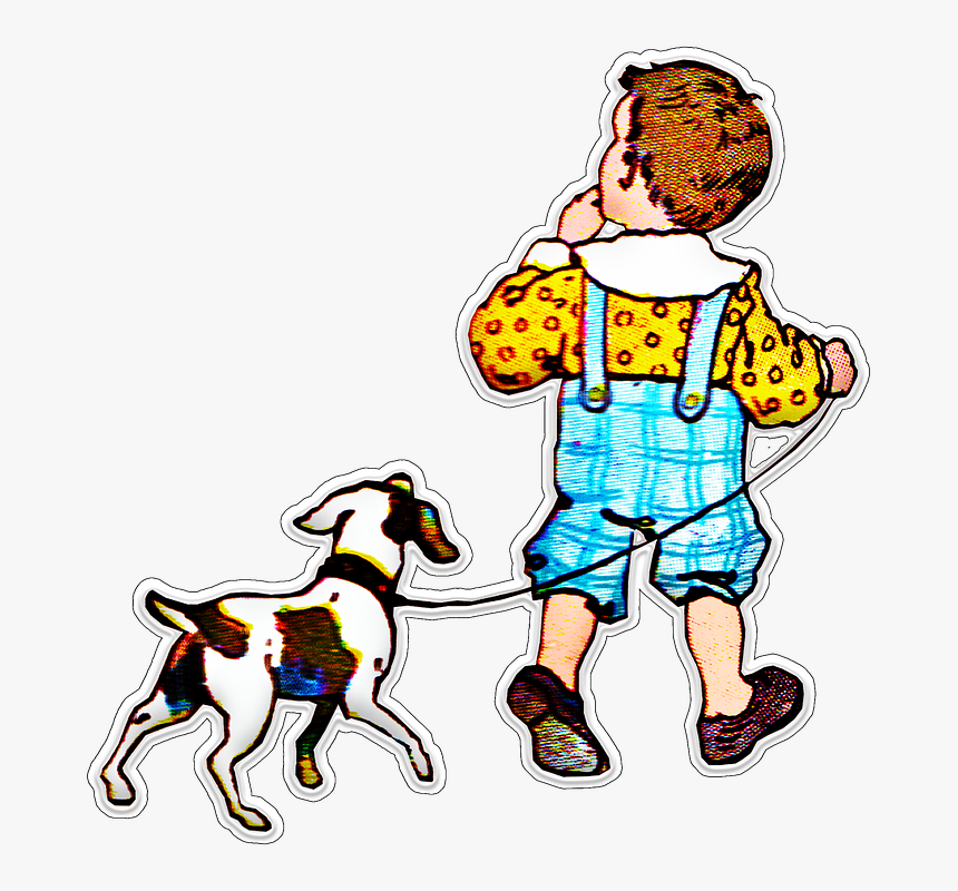Vintage Boy, Dog, Child, Retro, 1920, Shape, Spring - 10 Lines About Dog, HD Png Download