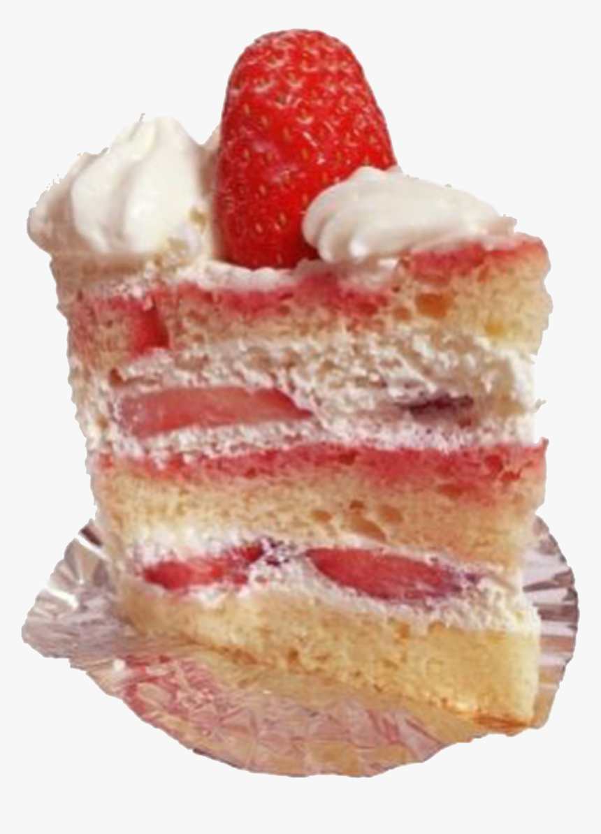 Strawberry Cake Slice Png, Transparent Png