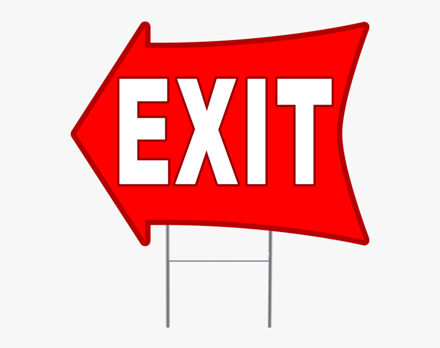 Exit Arrow 2 Sided Arrow Sign, HD Png Download