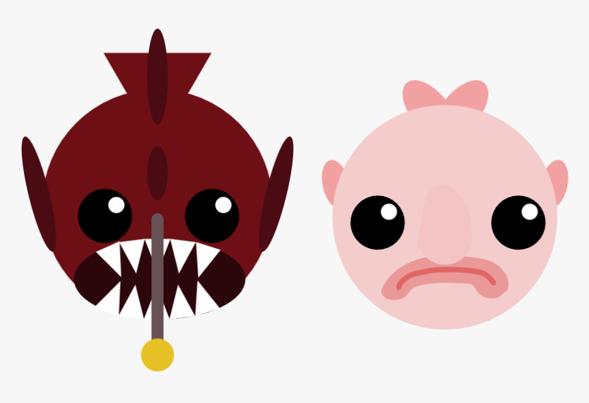 Transparent Anglerfish Png - Blobfish And Angler Fish, Png Download