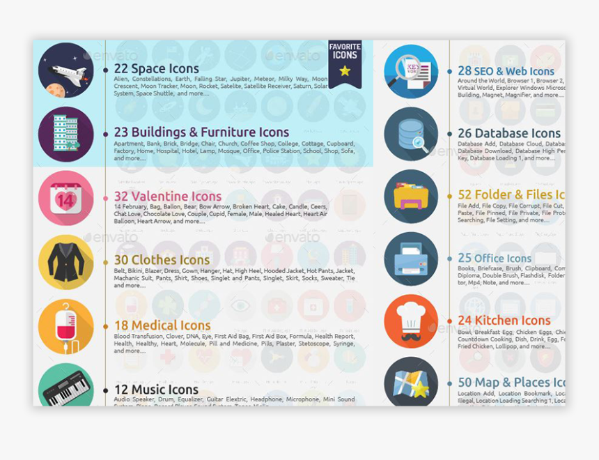 Flat Icons Set - Online Advertising, HD Png Download