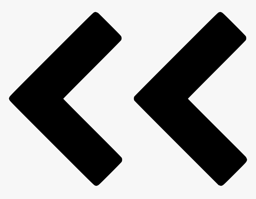 Left Double Arrow - Arrow Black, HD Png Download