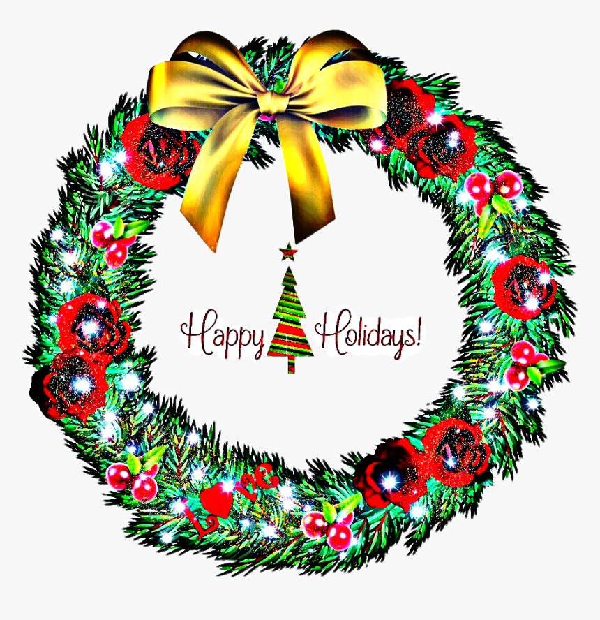 Transparent Holiday Wreath Png - Wreath, Png Download