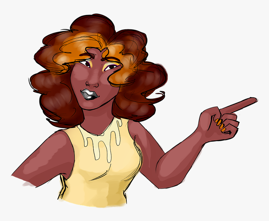 Black Woman, Art, Transparent, Black Lady, Yellow - Black Woman Png Animated, Png Download