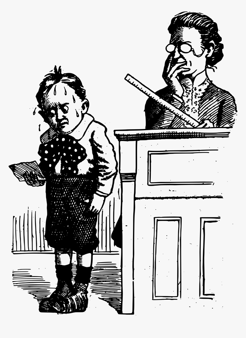 Angry And Boy Icons - Teacher And Students Black And White Cartoons, HD Png Download