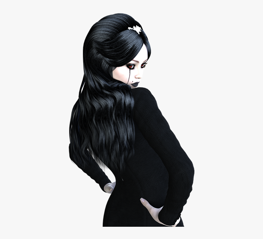 Dark, Gothic, Girl, Woman, Sensual, Sexy, Lady - Gothic Girl Png, Transparent Png