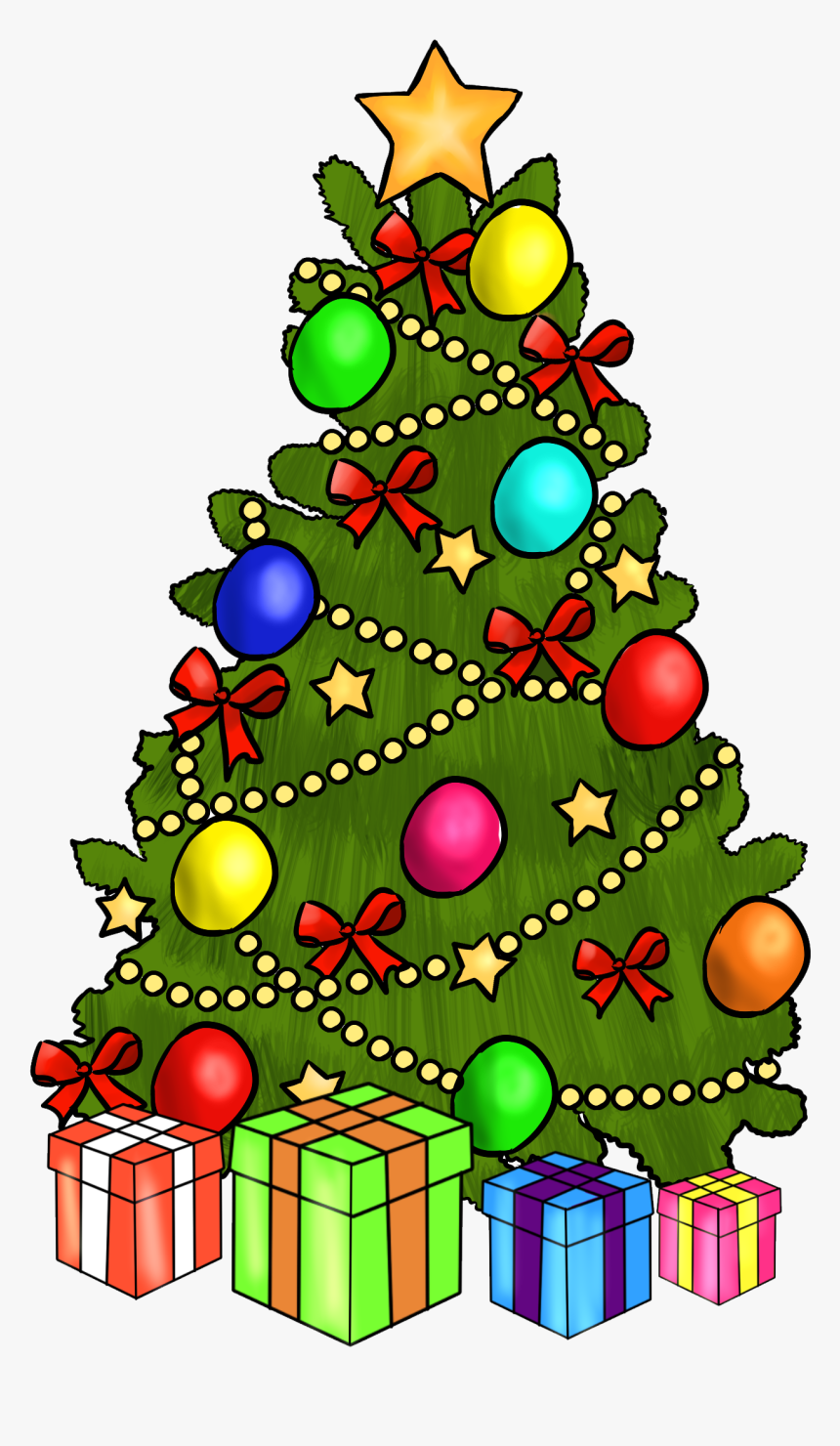 This Cute Christmas Wreath Clip Art Is Perfect For - Christmas Tree Clip Art, HD Png Download